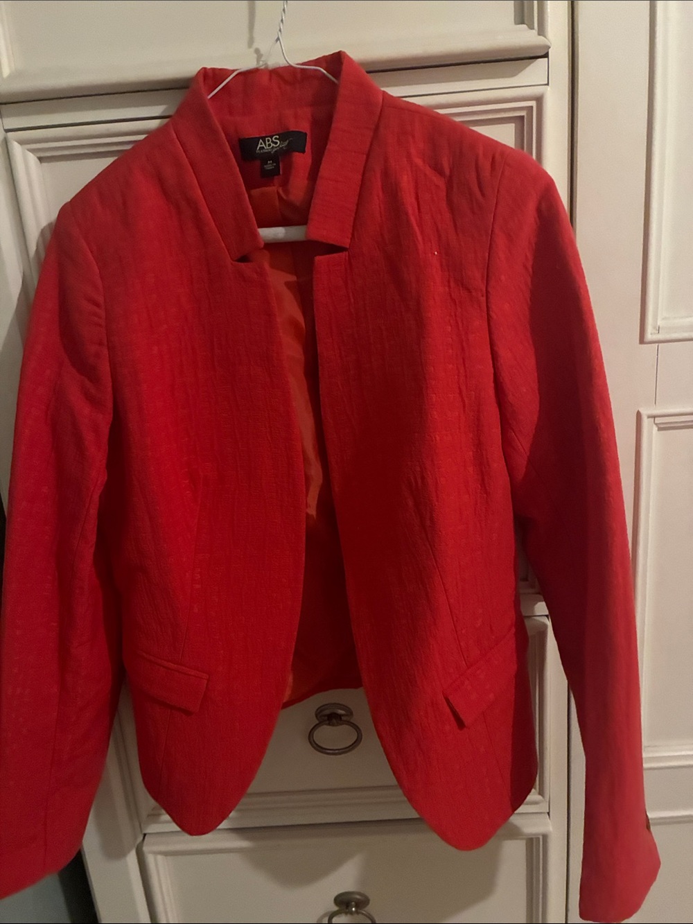 Red Women's Open-Front Blazer Jacket